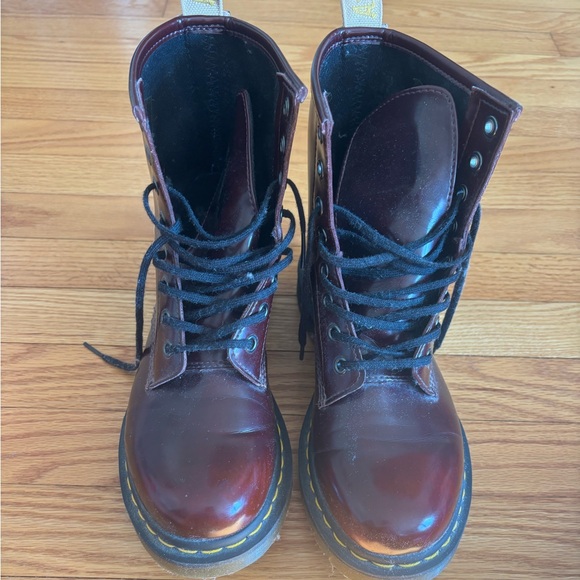 Dr. Martens 1460 8-Eye Leather Boots - Cherry - Picture 2 of 8